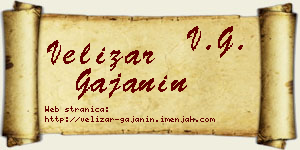 Velizar Gajanin vizit kartica